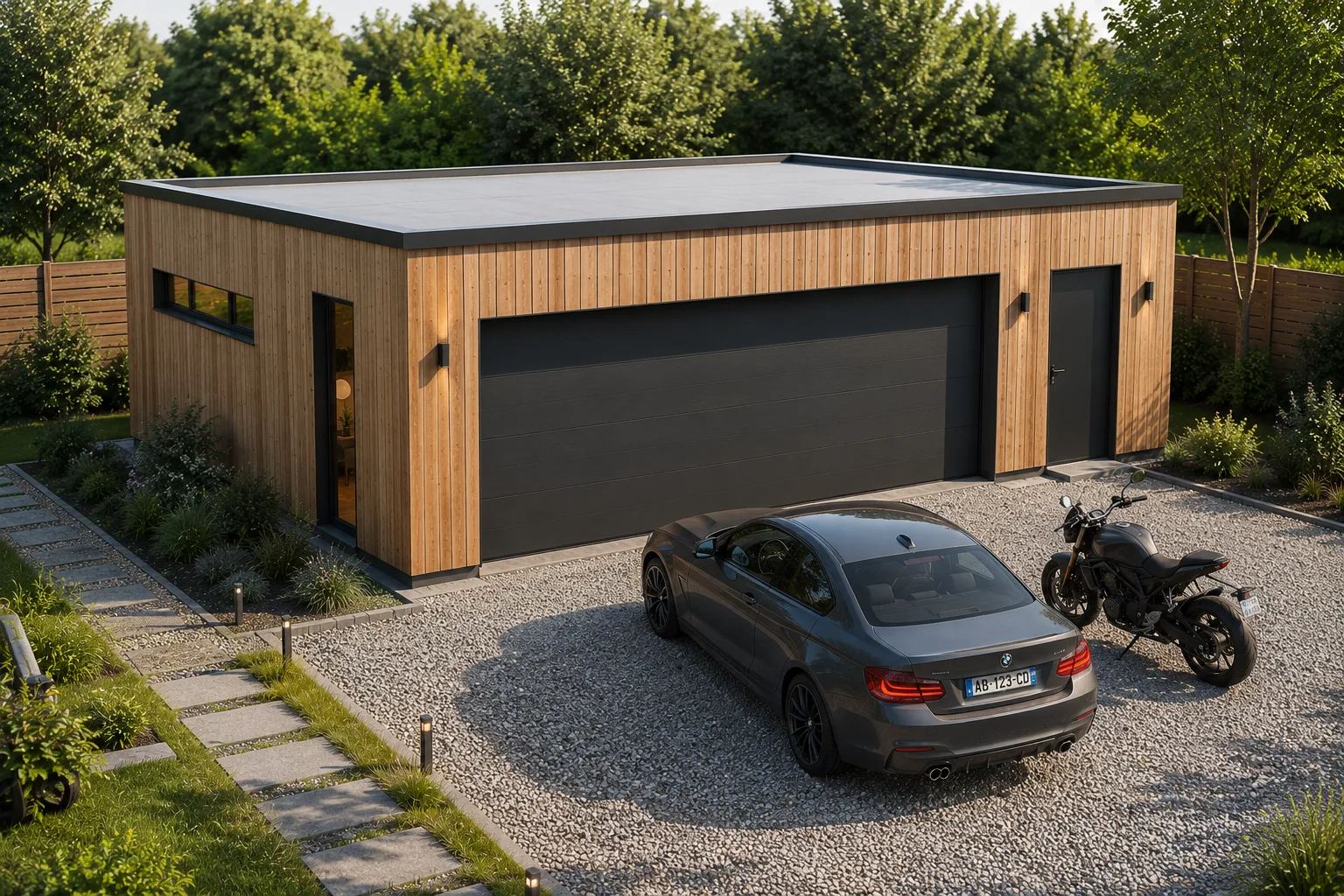 Garage avec atelier intégré