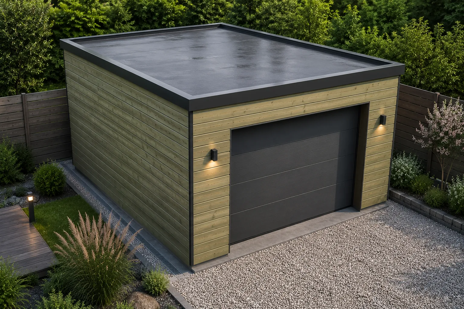 Garage double toit plat